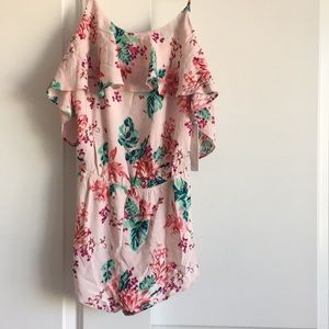 Floral romper/ swimsuit cover up